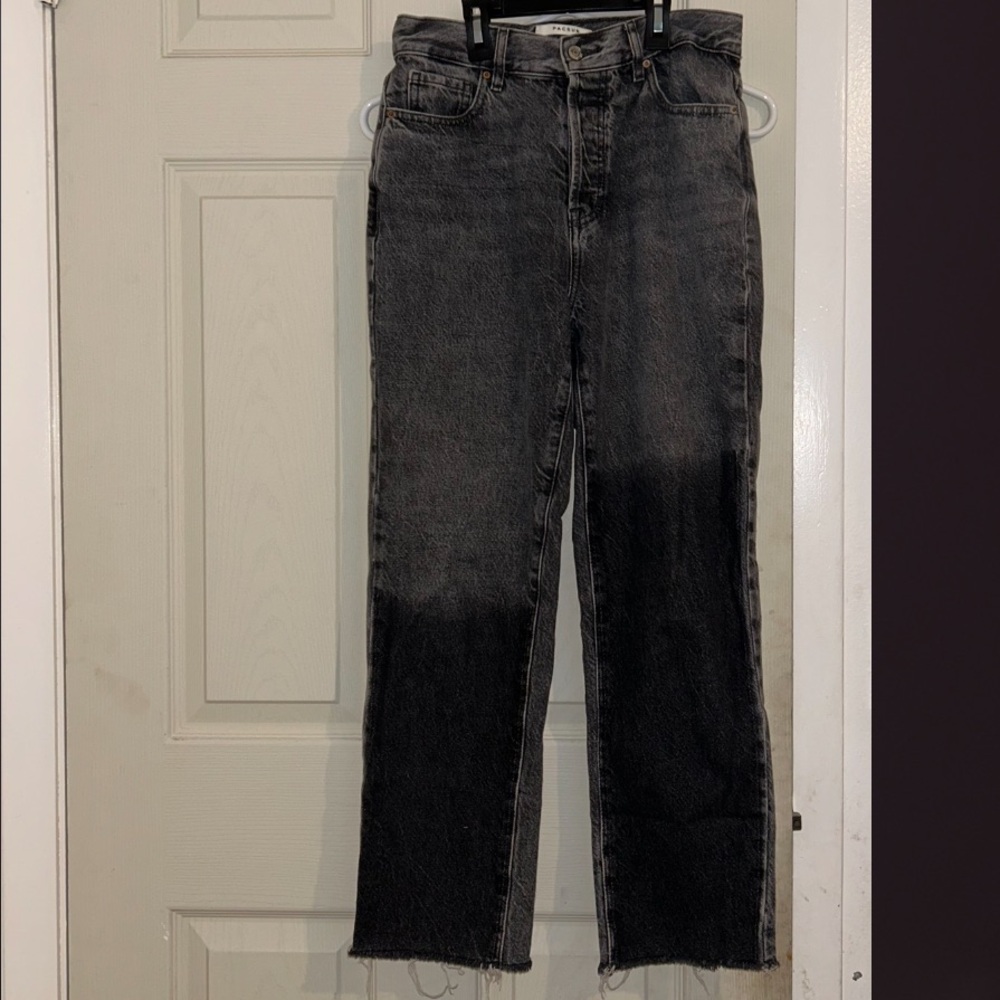 PacSun Women's Gray to Black Ombre Cropped Jeans